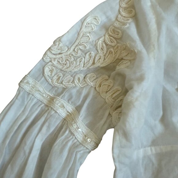 Soft Surroundings Off white Cream Embroidered Tunic Top M - Picture 11 of 11